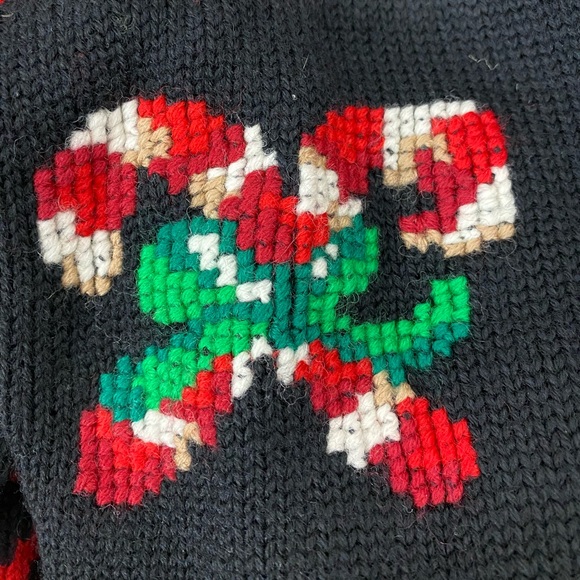 Vintage 1992 The Eagle’s Eye Wool Buttoned Christmas Sweater Sz. M Read - Picture 6 of 9